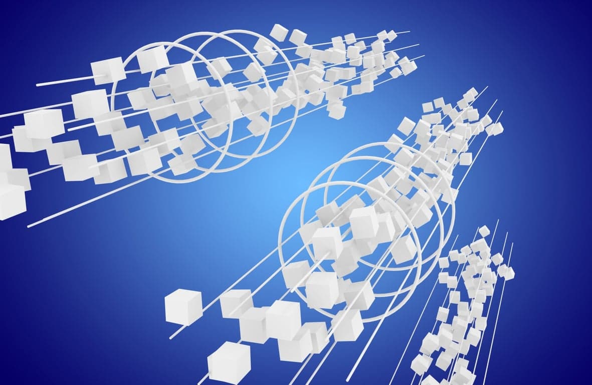 Abstract visualization of interconnected nodes representing the complexities of microservices architecture adoption.