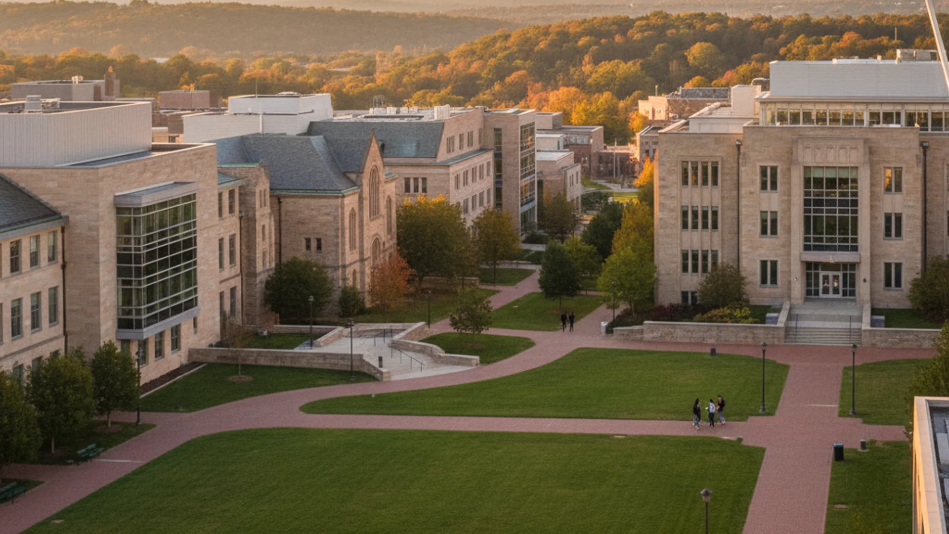 Pennsylvania university campus with historic architecture and modern AI research facilities